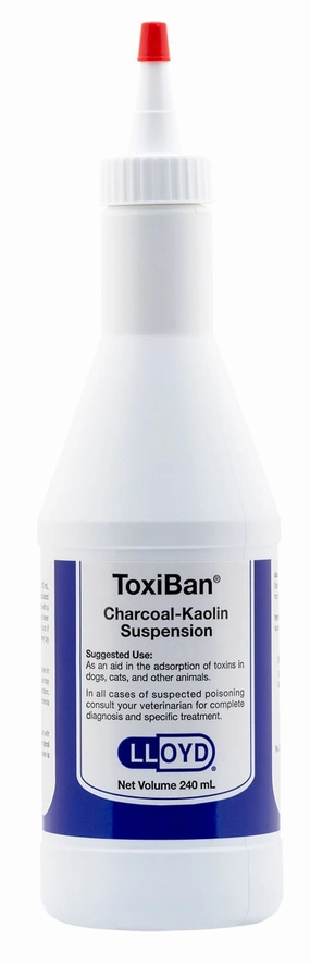 ToxiBan Charcoal-Kaolin Suspension, 240 mL tuff dog toys durable toys for dogs chew tested toys hard chew toy strong plush