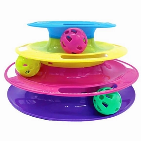 Triple Level Cat Toy Tower with Jingle Balls cat climbing tree cat hammock cat steps cat grooming kit cat safety gate