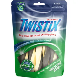 Twistix Vanilla Mint Grain Free Large Dental Dog Treats 156g dog supplies dog food toys accessories dog bed