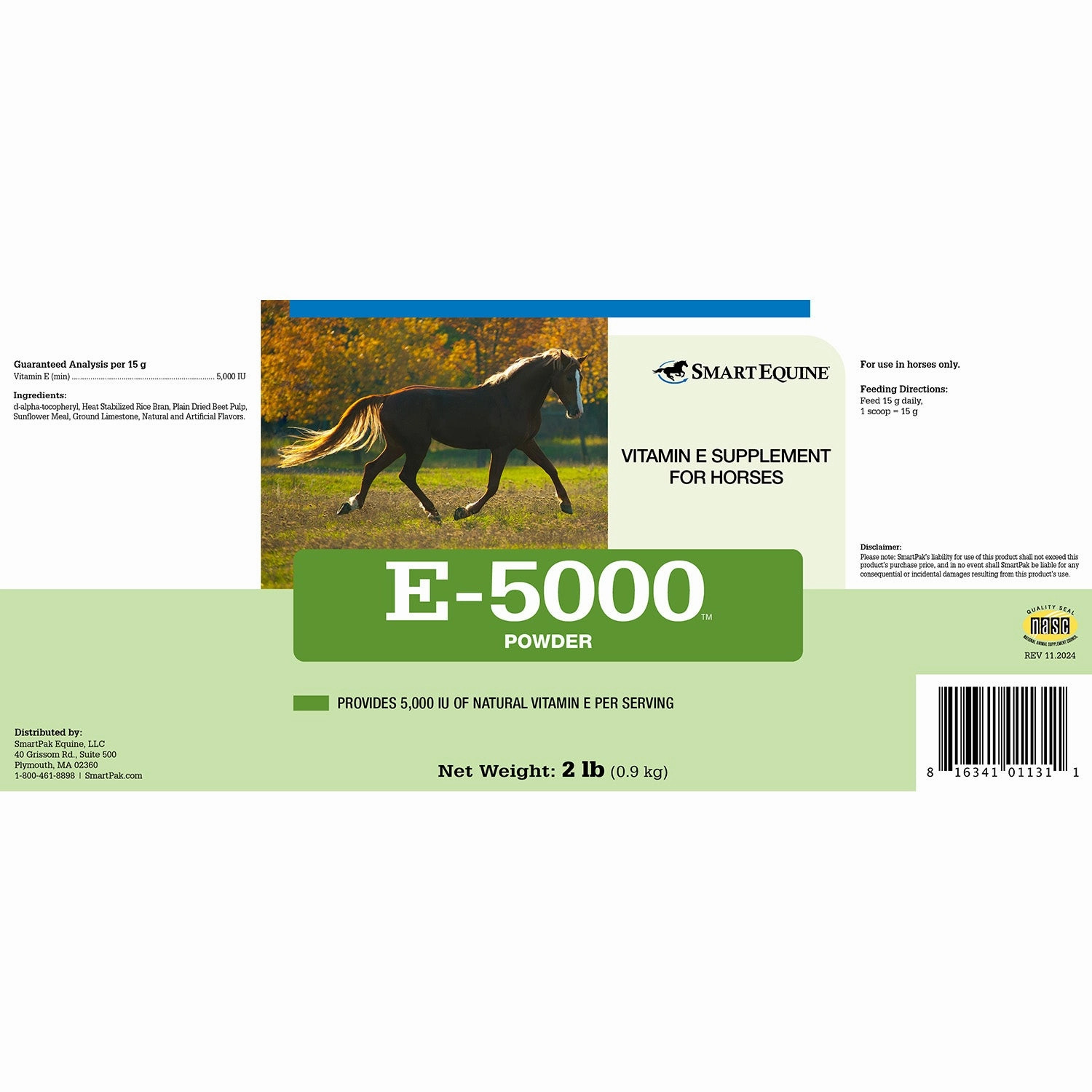 Uckele E-5000 Powder Vitamin E Supplement for Horses