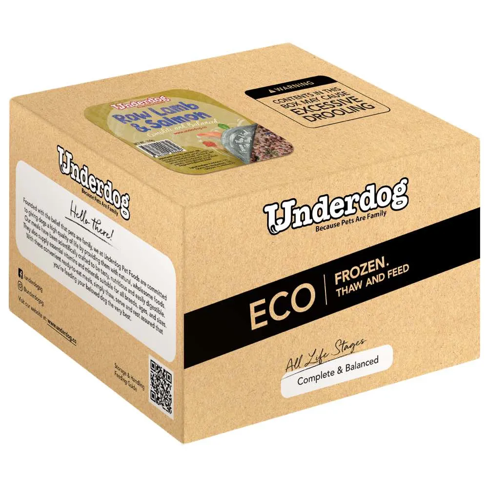 Underdog Raw Lamb & Salmon Complete & Balanced Eco Pack Frozen Dog Food 3kg dog sweater dog tuxedo dog dress holiday dog outfit dog birthday shirt