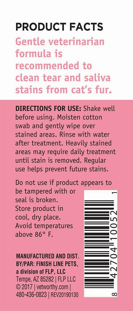 Vet Worthy Feline Tear Stain Cleaner, 4 oz