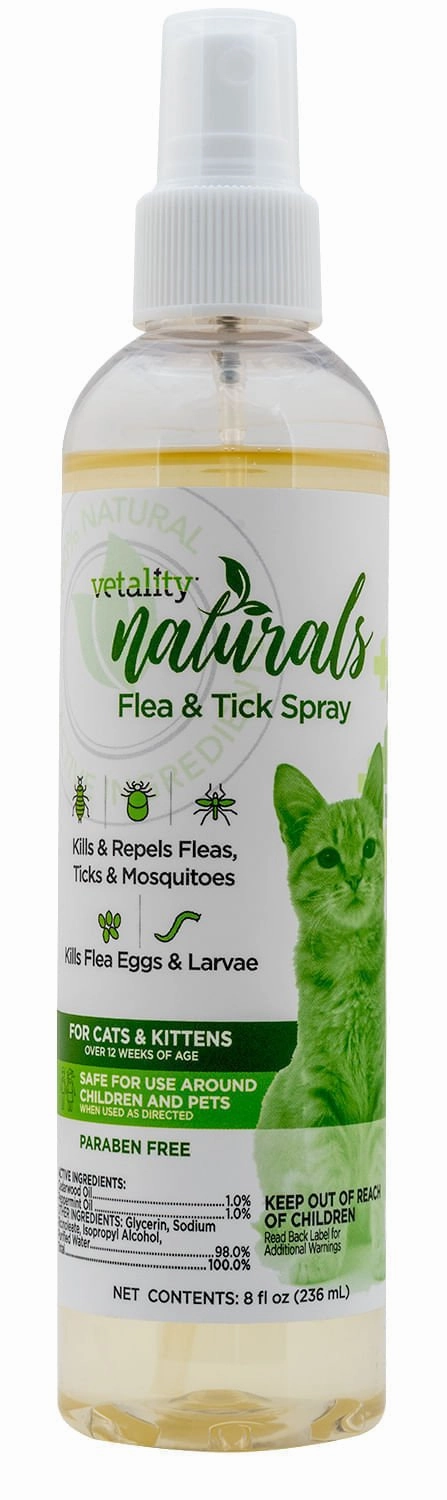 Vetality Naturals Flea & Tick Spray for Cats, 8 oz plush dog toys fluffy dog toy dog cuddle toy dog toy set stuffed toy for dogs