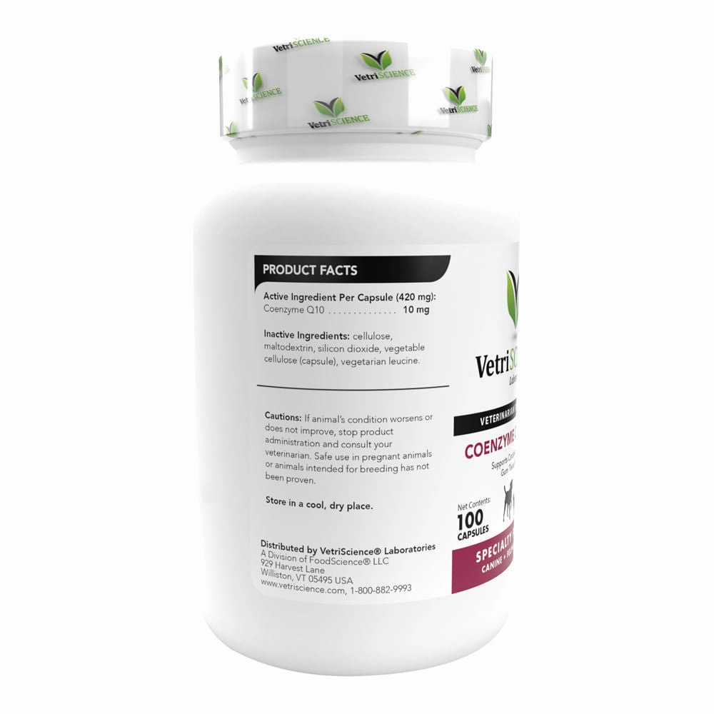VetriScience Coenzyme Q10, 10 mg, 100 Capsules