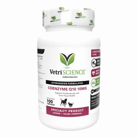 VetriScience Coenzyme Q10, 10 mg, 100 Capsules cat scratchers cat towers cat window perch cat heating pad cat calming spray
