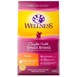 Wellness Complete Health Small Breed Puppy Dry Dog Food 4lb dog supplies dog food toys accessories dog bed