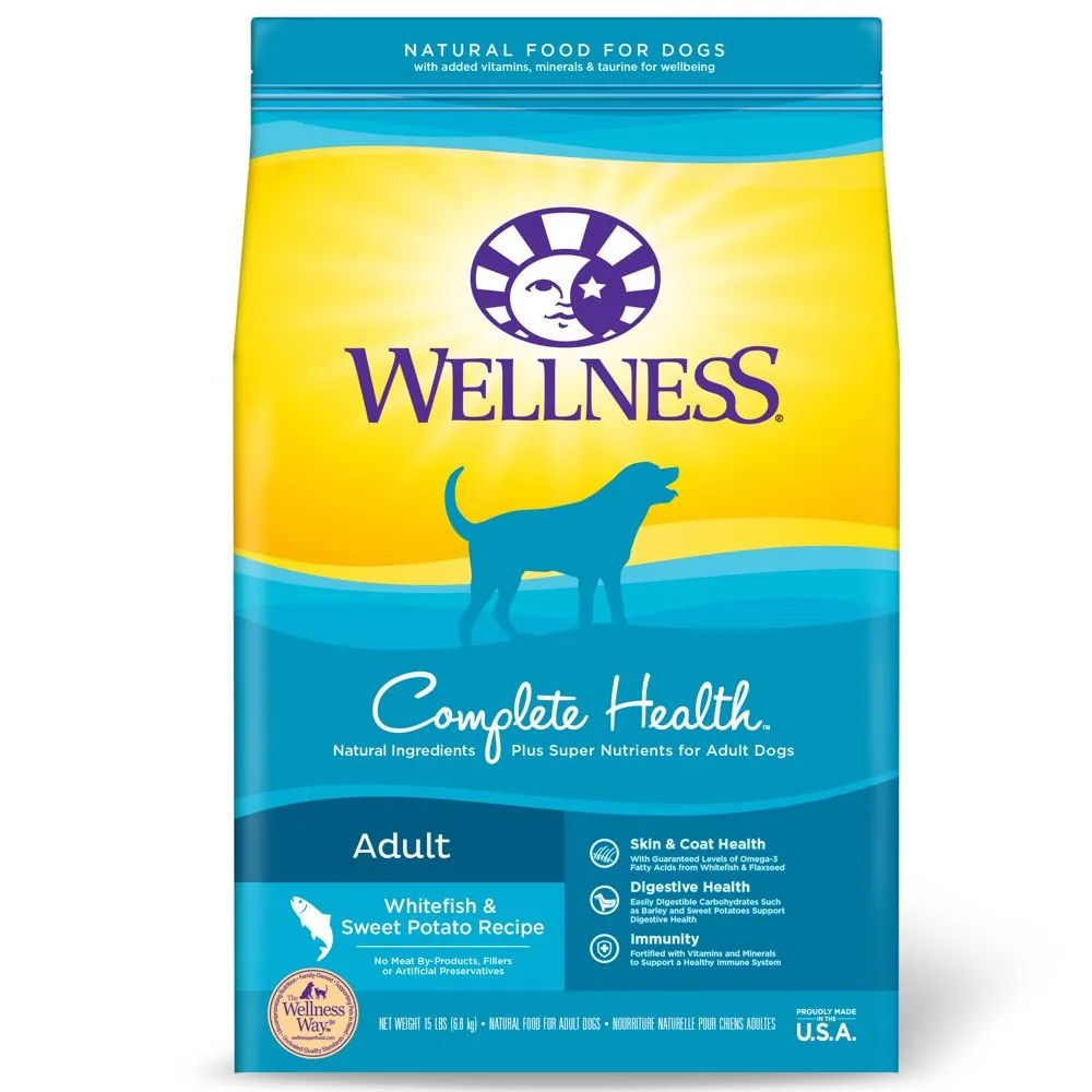 Wellness Complete Health Whitefish & Sweet Potato Adult Dry Dog Food