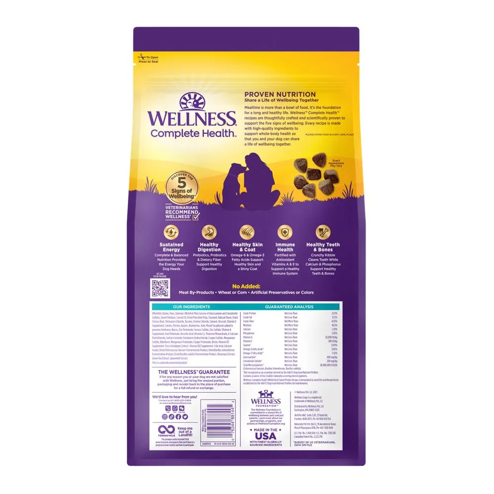 Wellness Complete Health Whitefish & Sweet Potato Adult Dry Dog Food