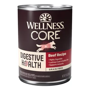 Wellness CORE Digestive Health Beef Grain-Free Canned Dog Food 13oz dog supplies dog food toys accessories dog bed