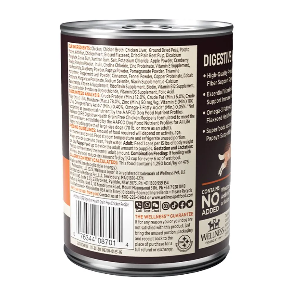 Wellness CORE Digestive Health Chicken Grain-Free Canned Dog Food 13oz