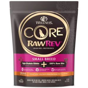 Wellness CORE RawRev Small Breed Adult Grain-Free Dry Dog Food 10lb (Exp Oct 25) dog supplies dog food toys accessories dog bed