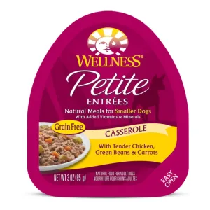 Wellness Petite Entrees Casserole Tender Chicken Grain-Free Tray Dog Food 85g dog supplies dog food toys accessories dog bed