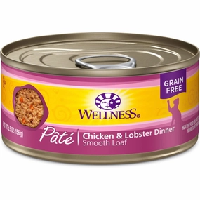 Wellness Complete Health Chicken & Lobster Pate Grain-Free Canned Cat Food 156g cat snacks catnip treats healthy cat food cat reward treats low calorie cat food