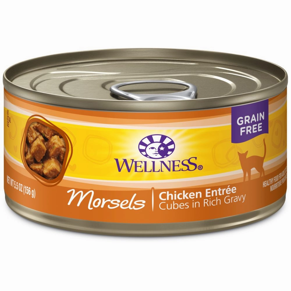 Wellness Complete Health Morsels Cubed Chicken Entree Grain-Free Canned Cat Food 156g cat snacks catnip treats healthy cat food cat reward treats low calorie cat food