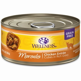 Wellness Complete Health Morsels Cubed Chicken Entree Grain-Free Canned Cat Food 156g cat snacks catnip treats healthy cat food cat reward treats low calorie cat food