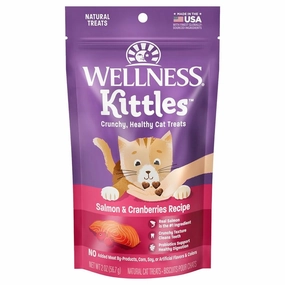 Wellness Kittles Salmon & Cranberries Cat Treats 2oz premium cat food dental cat treats cat chicken treats tuna cat food cat fish treats