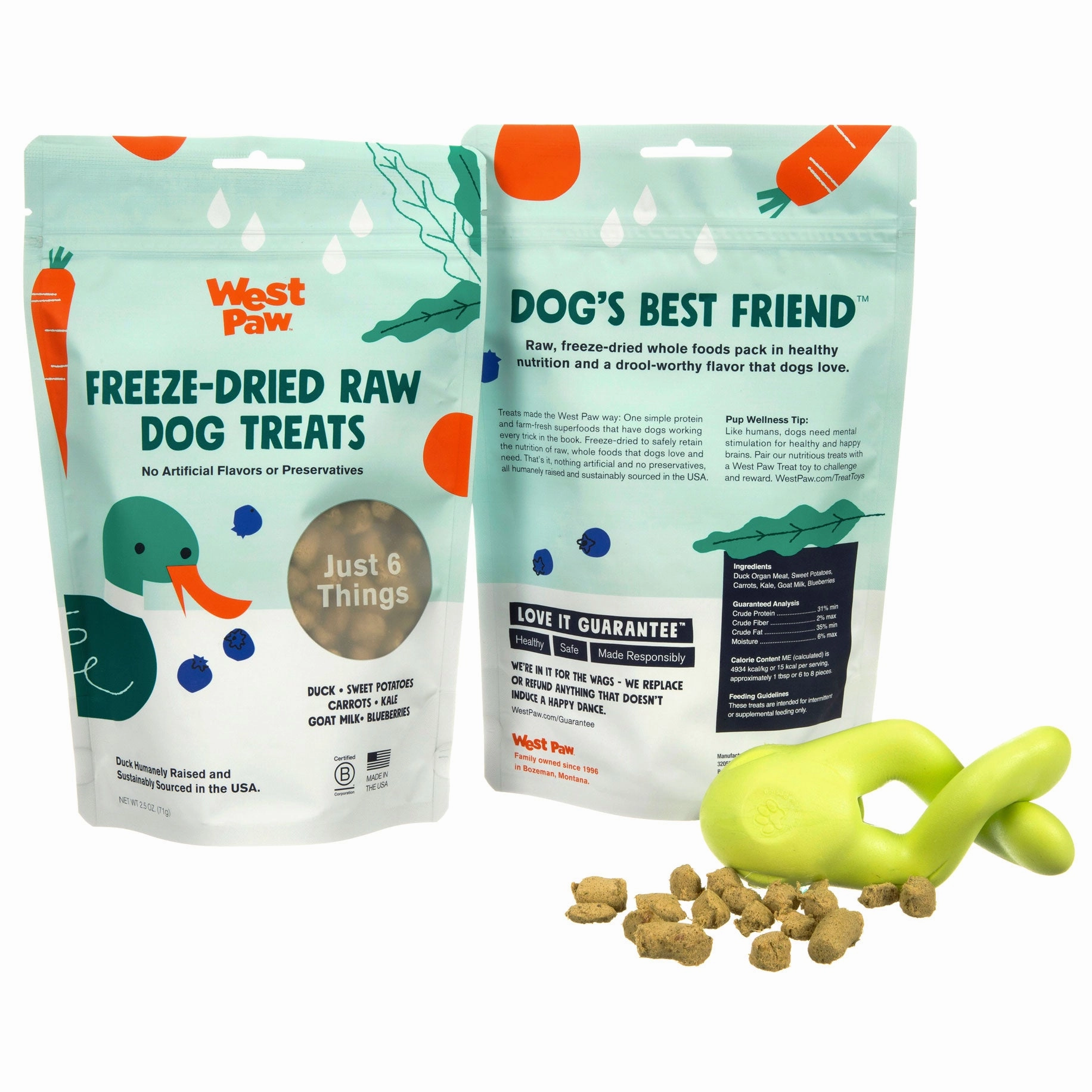 West Paw Freeze Dried Raw Duck Treats