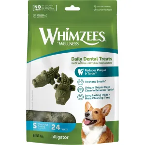 Whimzees Alligator Small Grain-Free Dental Dog Treats 24pc dog supplies dog food toys accessories dog bed
