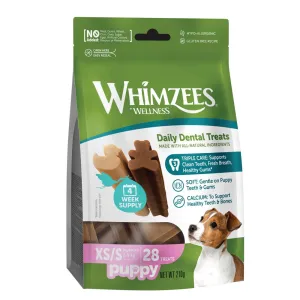 Whimzees Puppy Grain-Free Dental Dog Treats (XS/S) 28pc dog supplies dog food toys accessories dog bed