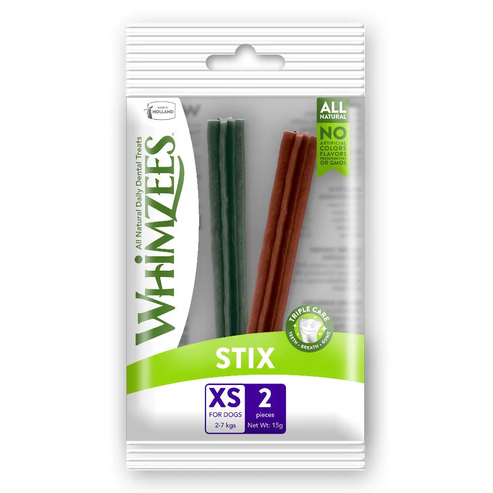 Whimzees Stix Extra Small Natural Dental Dog Treats Trial Pack 2ct no pull dog harness nylon dog leash dog walking set dog vest harness pet lead