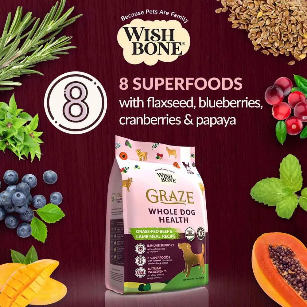 Wishbone Graze Grass-Fed Beef & Lamb Meal Grain-Free Adult Dry Dog Food