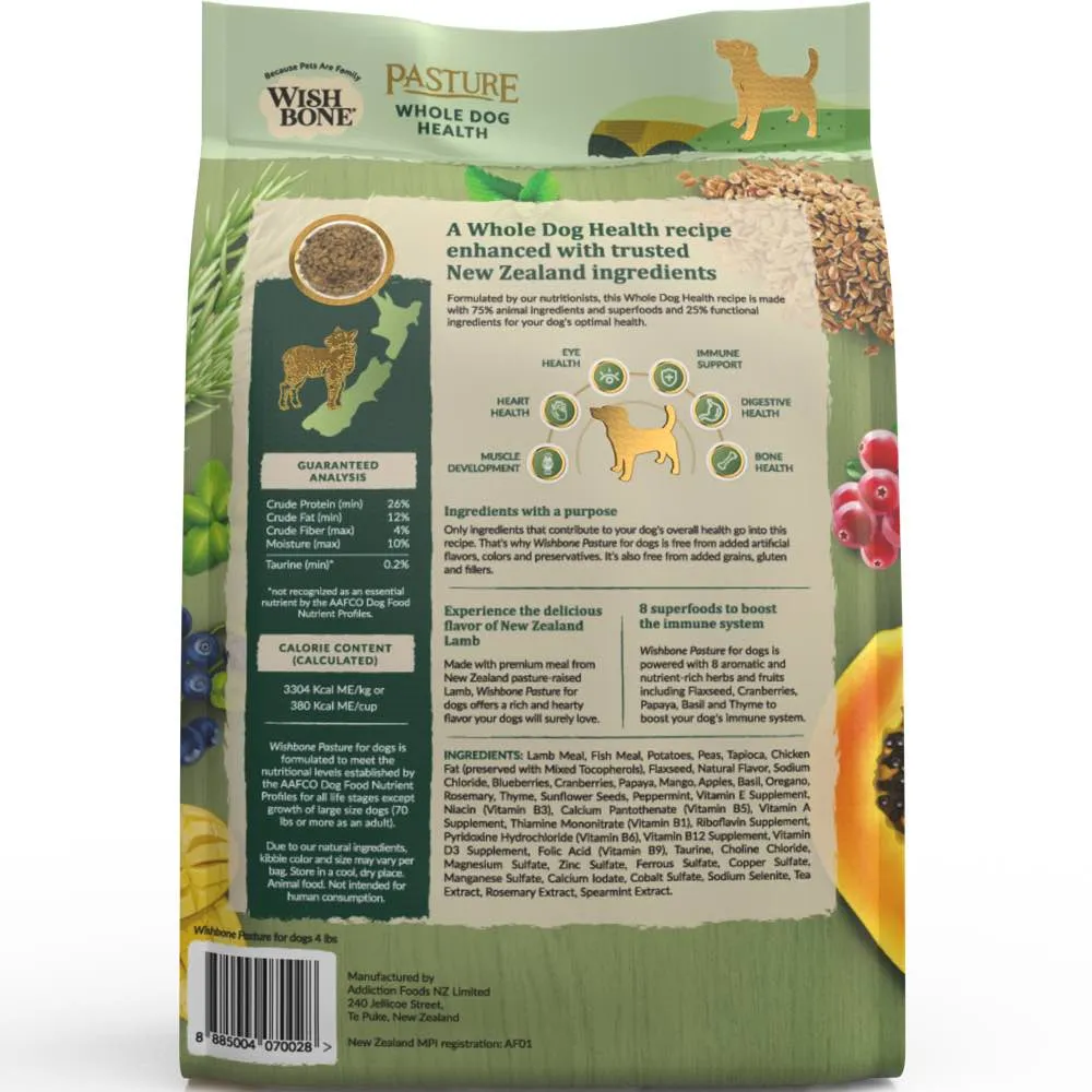 Wishbone Pasture Lamb Meal Grain-Free Dry Dog Food