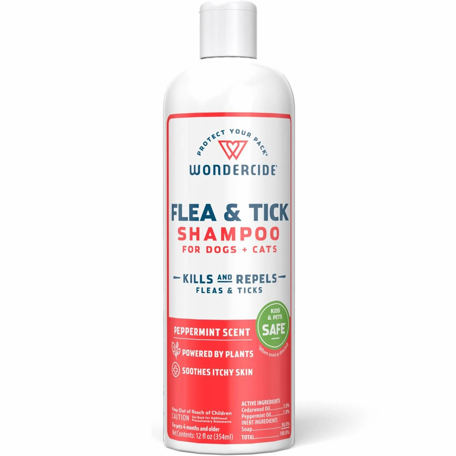 Wondercide Flea & Tick Shampoo for Dogs   Cats, Peppermint, 12 oz cat scratchers cat towers cat window perch cat heating pad cat calming spray