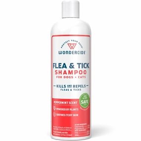 Wondercide Flea & Tick Shampoo for Dogs   Cats, Peppermint, 12 oz cat scratchers cat towers cat window perch cat heating pad cat calming spray