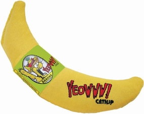 Yeowww! Banana Catnip Toy, 7" cat climbing tree cat hammock cat steps cat grooming kit cat safety gate