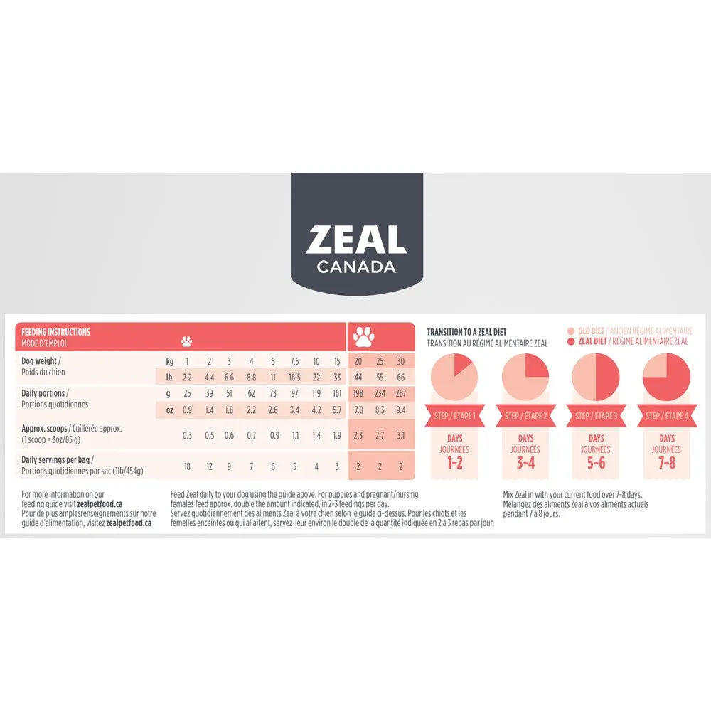 Zeal Canada Gently Air-Dried Salmon Recipe Dry Dog Food 1lb