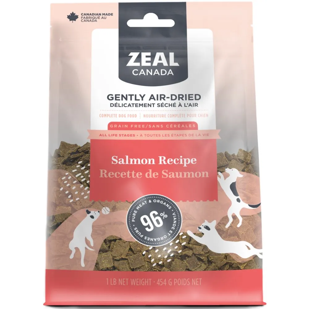 Zeal Canada Gently Air-Dried Salmon Recipe Dry Dog Food 1lb dog supplies dog food toys accessories dog bed