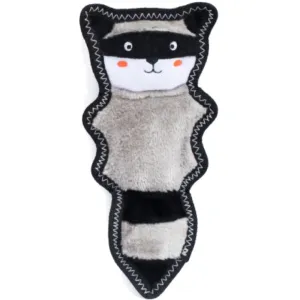 ZippyPaws Z-Stitch Skinny Peltz Raccoon Dog Toy dog bandana dog scarf dog necklace dog shoes dog socks