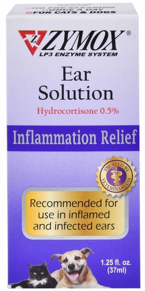 Zymox Ear Solution Inflammation Relief, 1.25 oz cat grooming cat shampoo cat conditioner cat comb cat grooming glove